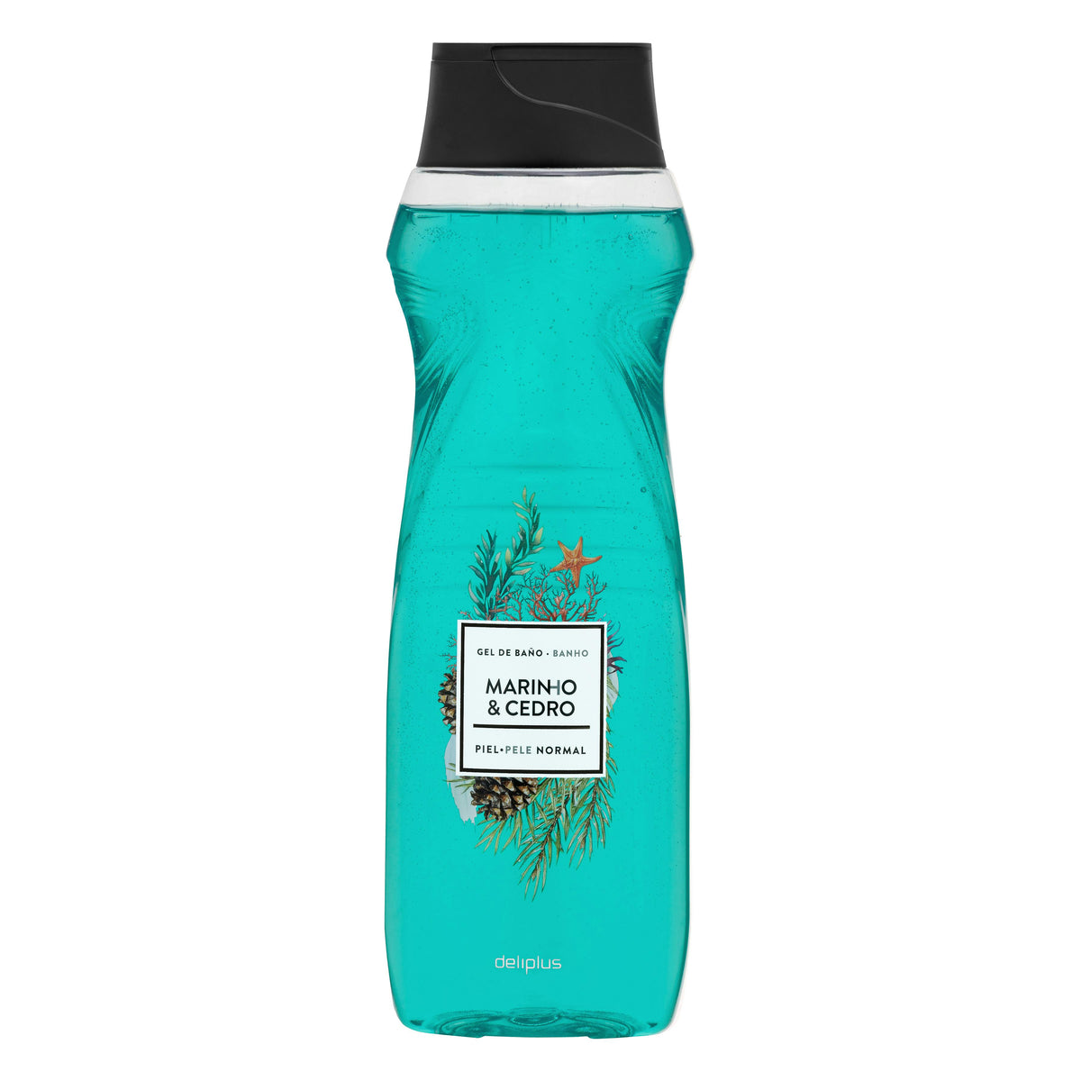 Gel de baño marino y cedro Deliplus piel normal