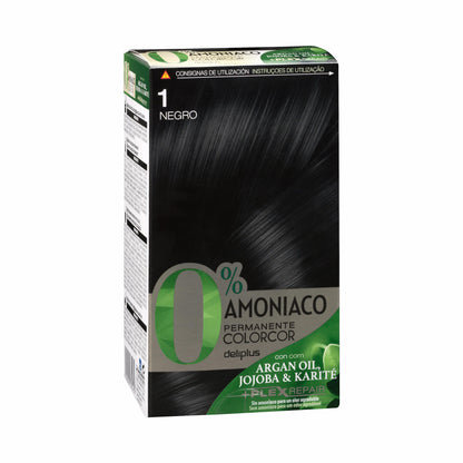 Coloración permanente 0% amoníaco 1 negro Colorcor