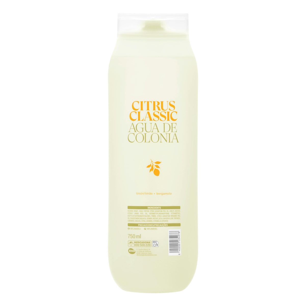 Agua de colonia Deliplus Citrus Classic