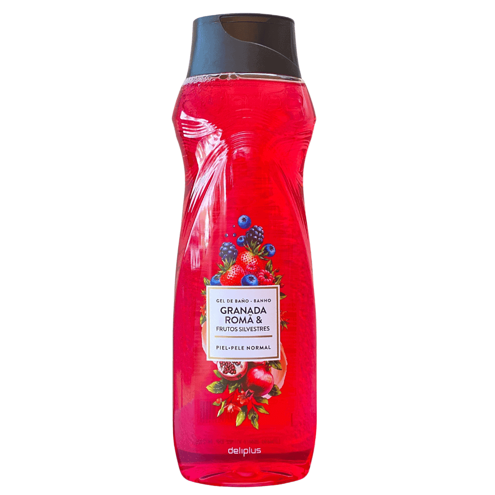 Gel de banho romã e frutos silvestres Deliplus pele normal