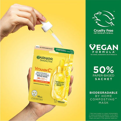Garnier SkinActive Vitamina C Máscara de Tecido 28g