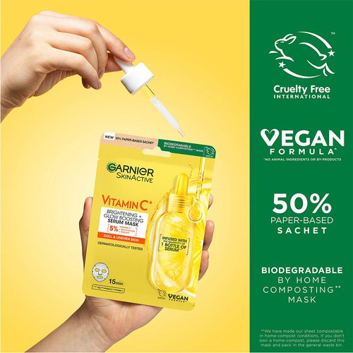 Garnier SkinActive Vitamina C Máscara de Tecido 28g