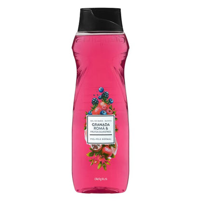 Gel de banho romã e frutos silvestres Deliplus pele normal