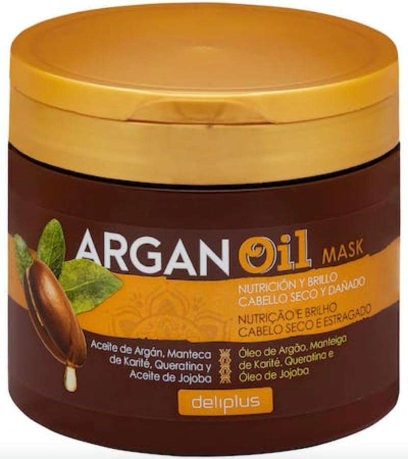 Máscara Argan Oil Deliplus cabelo seco e danificado