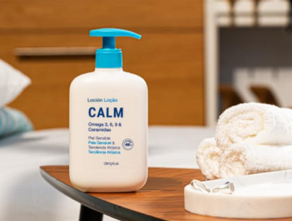 Loção corporal Calm Deliplus omega 3, 6, 9 e niacinamida