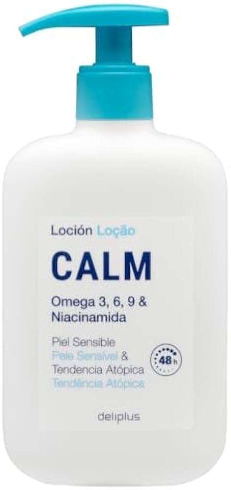 Loção corporal Calm Deliplus omega 3, 6, 9 e niacinamida