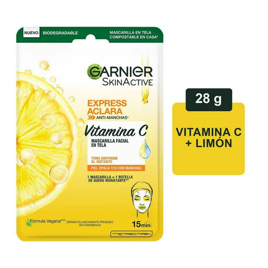 Garnier SkinActive Vitamina C Máscara de Tecido 28g