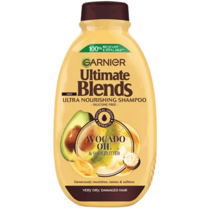 Garnier Ultimate Blends Avocado Óleo & Manteiga de Karité Champô 400 ml