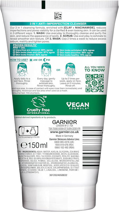 Garnier Pure Active Argila 3 em 1 150 ml