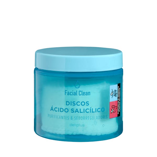 Discos ácido salicílico Deliplus Facial Clean purificantes e seborreguladores