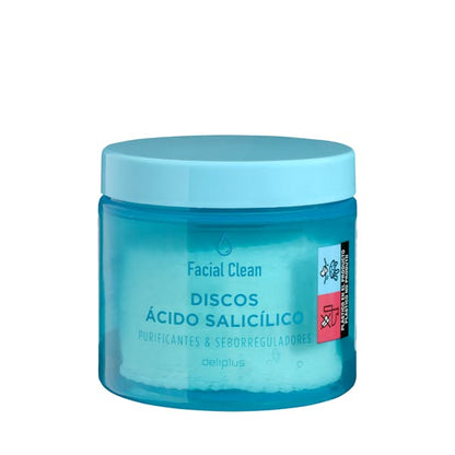 Discos ácido salicílico Deliplus Facial Clean purificantes e seborreguladores