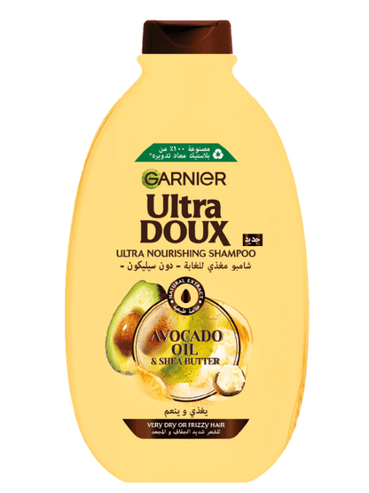 Garnier Ultimate Blends Avocado Óleo & Manteiga de Karité Champô 400 ml